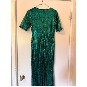 Green Sequin Bridesmaid/prom/evening Lightweight gown